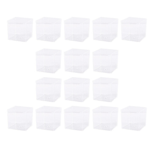 50 Pcs Square Mousse Cups For Yogurt And Desserts