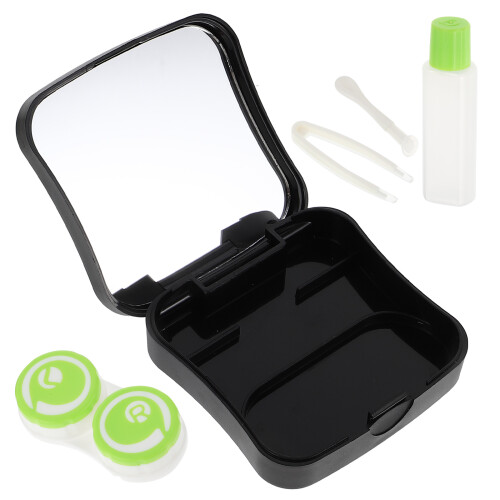 Punctuation Mark Lens Case Portable Storage Box Random Pattern Color