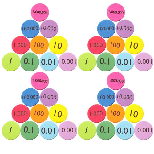 Foam Digital Disks 300pcs Eva Math Place Value Manipulatives