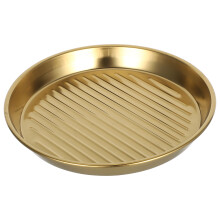 Stainless Steel Round Barbecue Plate 20Cm For Seafood Steak Snacks