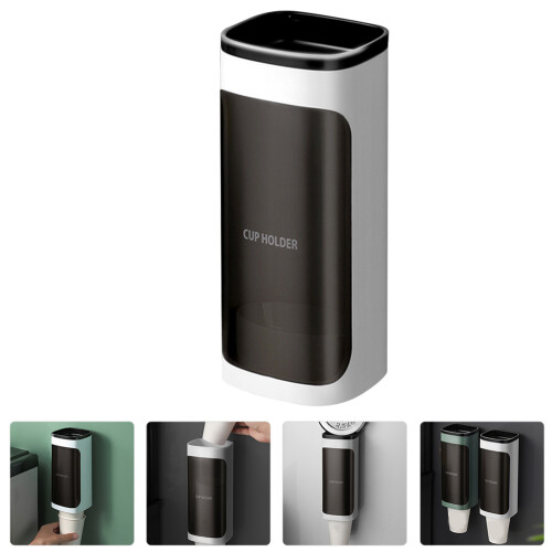 1Pc Wall Mounted Cup Holder And Paper Dispenser 2
