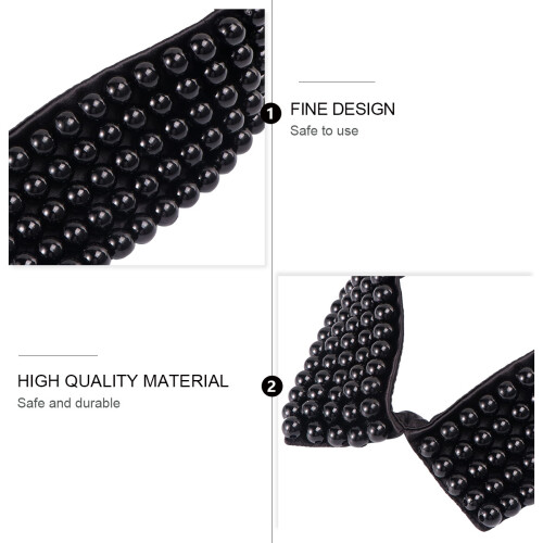 1Pc Versatile False Collar With Water Pearl Lace For Women 1