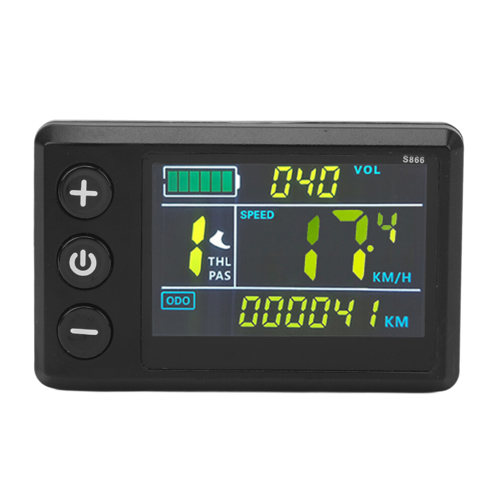Electric Bike Lcd Display Meter Waterproof Abs S866 Control Panel For Lithium Scooter 7621351870185