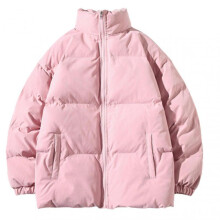 (XXXL, Pink) Men\'s Down Winter Coat Quilted Lined Winter Solid Warm Puffer Jacket for Snow Ski Traveling Outdoor