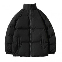 (XL, Black) Men\'s Down Winter Coat Quilted Lined Winter Solid Warm Puffer Jacket for Snow Ski Traveling Outdoor