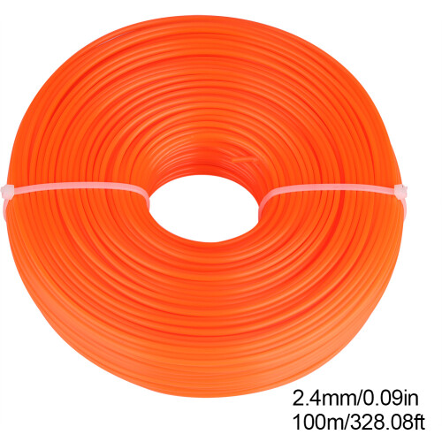 Robust 2.4mm Trimmer Line Nylon Cord Wire Round String 100m for Petrol Use