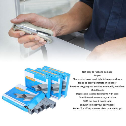 4000pcs 23/13 Galvanized Iron Staples for 100 Sheets, Thick & Easy Pinning 2