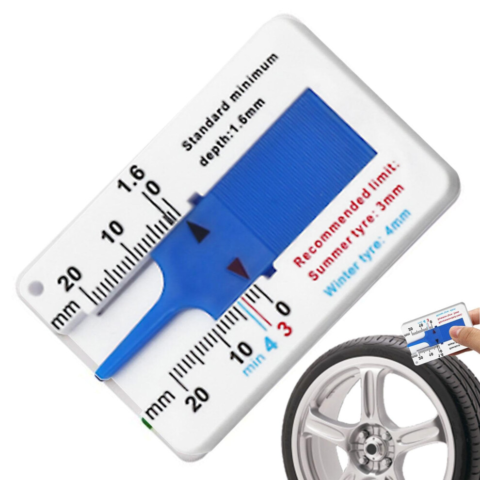 Tyre Tread Depth Gauge In Mm, Tyre Depth Gauge For Motorcycles And Trucks, Accurate Metric Scale Gauge 9393856173426