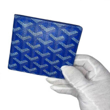 (Blue) Fashionable Short Wallet With Houndstooth Print Pu Leather Card Holder Cash Purse Designed For Quality Individuals Apricot -CHA