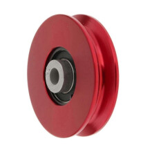 (75mm Red) Bearing Pulley Wheel Gym Accessory Universal for Cable Machine Gym Equipment 54mm Silver