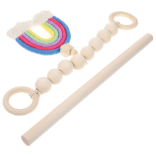 1 Set Holzperlen Vorhang Halter Mit Quaste