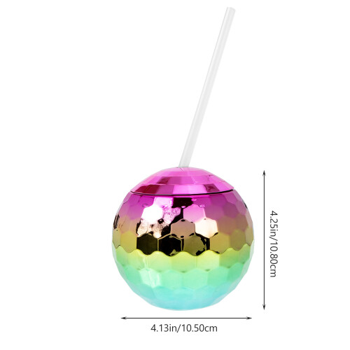 2Stk Delicate Becher Dekorative Disco Ball Getränkezubehör 2