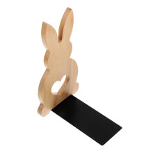 Holz Bunny Buchstütze Khaki Für Dekorative Bücherorganisation