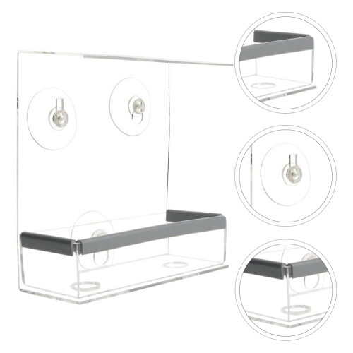 Transparenter Vogelfutter Spender Outdoor Fütterungsbox 1