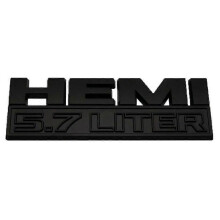 (ABS 5.7L AllBlack L) Car Body Side Badge Trunk Sticker for Dodge HEMI 5.7 LITER Emblem RAM Journey Caravan Challenger Jcuv Caliber Durango Viper