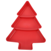 Christmas Tree Servierplatte Rotes 3 Fächer Xmas Snack