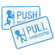 2Stk. Pull Push Türschilder Für Glastüren Eingangstür