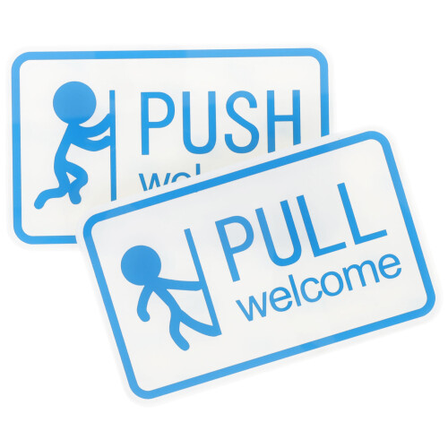 2Stk. Pull Push Türschilder Für Glastüren Eingangstür
