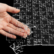 (108 pcs) Clear Jigsaw Puzzle For Boys Girls Fun Clear Blank Acrylic Puzzles Toys Transparent Easy Puzzle Game For Brain Training