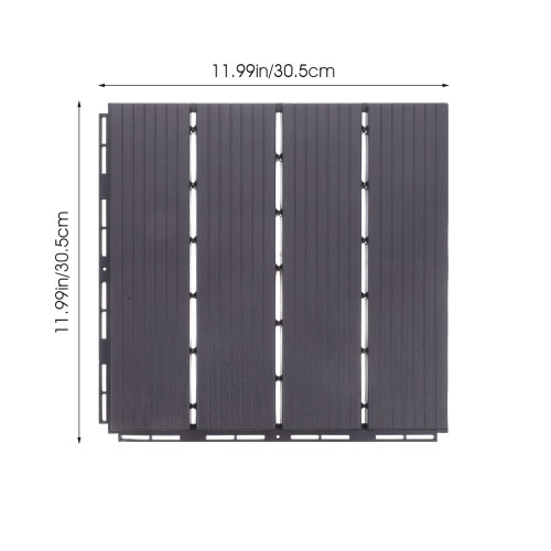 Kunststoff Verriegelung Deckfliese Terrassenfliese Grau 2