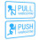 2Stk. Pull Push Türschilder Für Glastüren Eingangstür 10