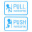 2Stk. Pull Push Türschilder Für Glastüren Eingangstür 3