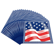 40Stk Einweg Servietten Mit Amerikanischer Flagge Für Party