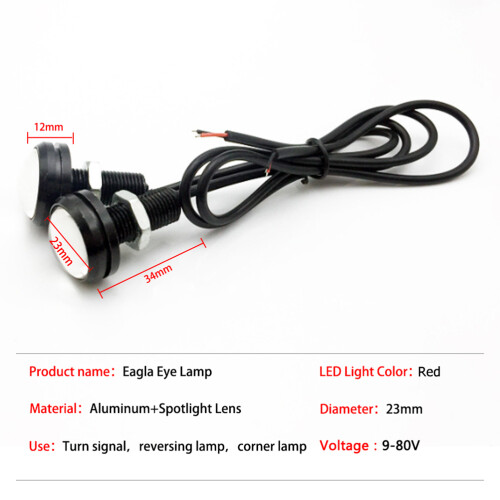 10Pcs 23Mm Waterproof Reversing Light 1