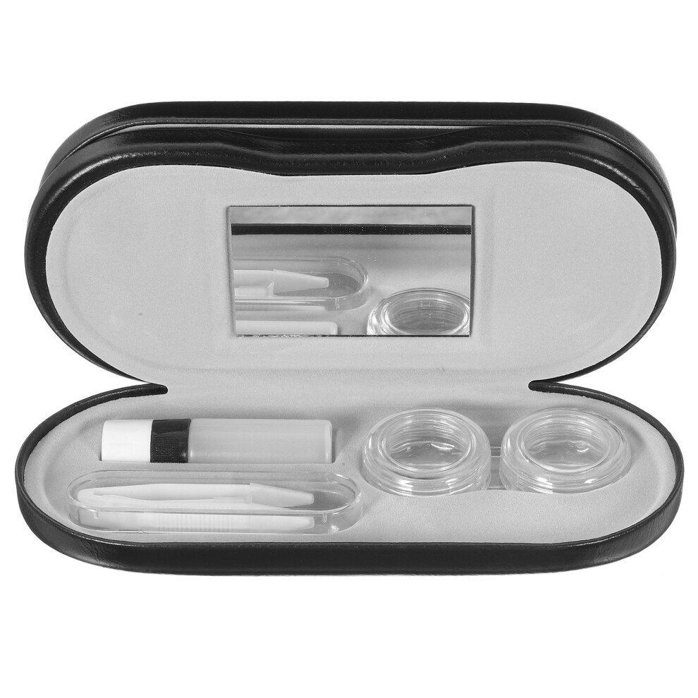 Inoomp One Set Portable Glasses Organizer Double Layer Lens Container For Travel