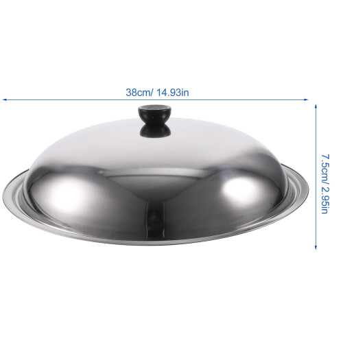 Stainless Steel Cooking Pot Lid Multifunctional 38Cm 2