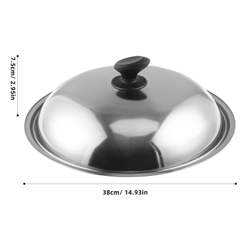 Stainless Steel Cooking Pot Lid Multifunctional 38Cm 1