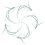 5Pcs Cymbidium Embroidery Appliques Orchid Patch 8