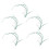 5Pcs Cymbidium Embroidery Appliques Orchid Patch 1