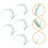 5Pcs Cymbidium Embroidery Appliques Orchid Patch 4