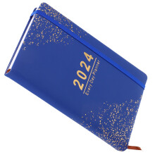 Blauwe Planner Book Academische Organizer Met PU Lederen Omslag