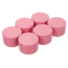 6Pièces Boîtes Hermétiques Rose Aluminium Pour Fabrication Bougies DIY