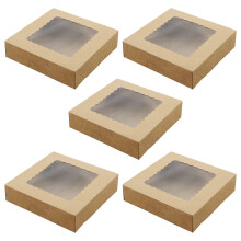 5Stk Back- Dessertverpackungsbox Mit Hellbraun