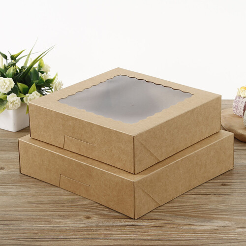 5Stk Back- Dessertverpackungsbox Mit Hellbraun 2