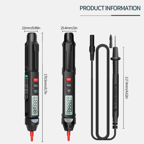 1 Set Intelligent Current Sensor Test Pencil With Lcd Backlight 1
