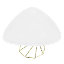 Round Cake Stand Ceramic Dessert Plate For Wedding Party Display