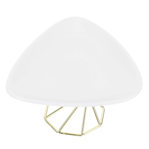 Round Cake Stand Ceramic Dessert Plate For Wedding Party Display
