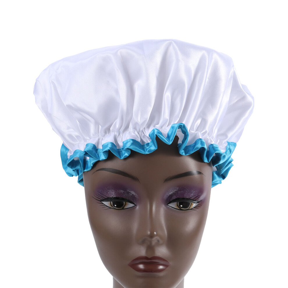 Ohphcall Shower Double Layer Waterproof Washable Hair Cap