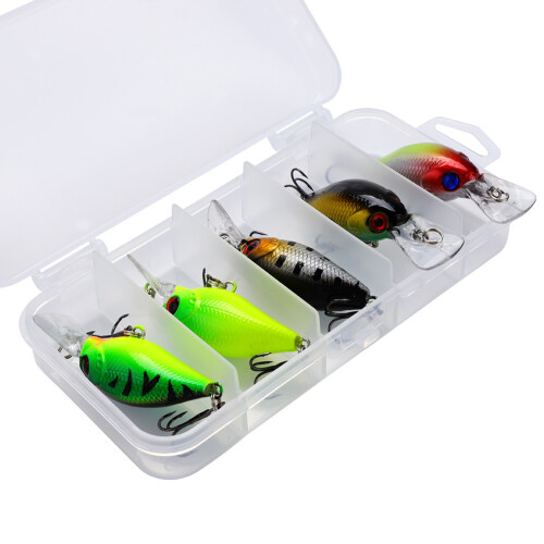 5 Stück Life-like harte Köder-Set mit Haken, 5 cm, 57 g 2