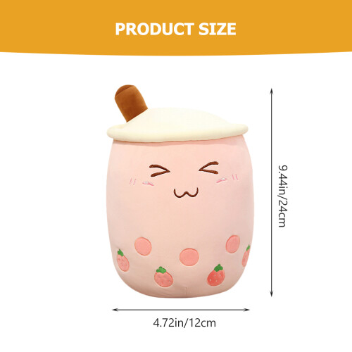 Lovely Milk Tea Cup Shape Throw Pillow Toy 1
