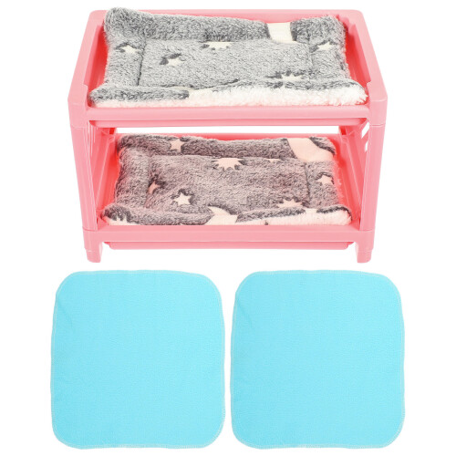 Detachable Pink Hamster Hideout Multi-Function Small Pet Bed 2