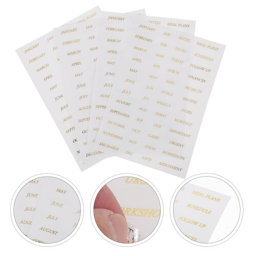4Vellen Transparante PVC Stickers Met Engelse Teksten Voor Scrapbook 2