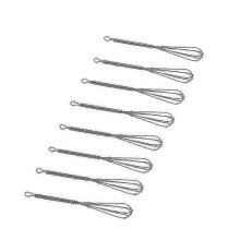 8pcs Mini Balloon Whisk 7in Handheld Whisk for Baking Cooking Mixing Frothing