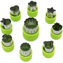 9-Piece Decorative Cookie Cutter Set for Vegetable Cutting