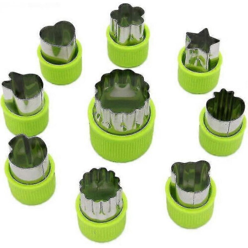 9-Piece Decorative Cookie Cutter Set for Vegetable Cutting