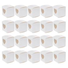 20St Mini Cupcake Boxen Herzförmiges Sichtfenster Papier